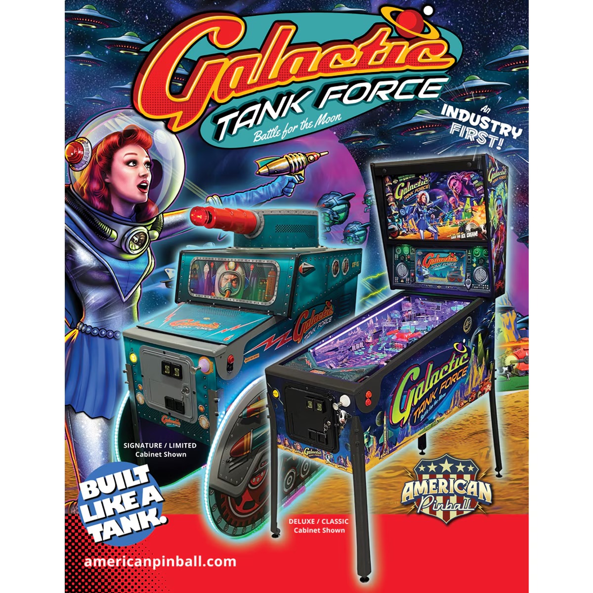 American Pinball Galactic Tank Force Pinball Machine - Limited Edition - Image 7