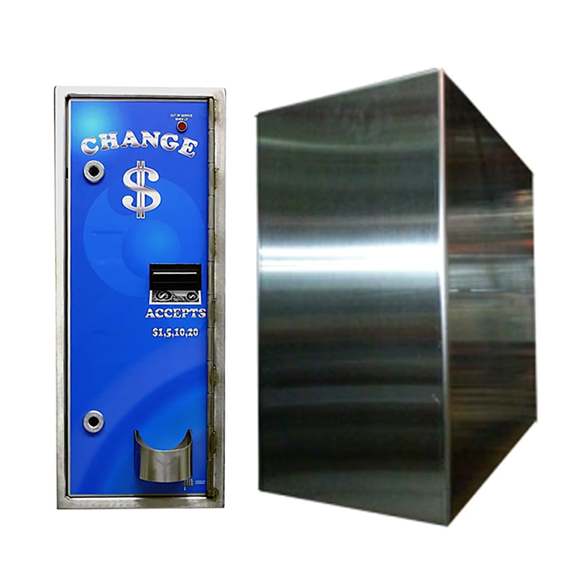 American Changer AC8002 Stainless Steel Front Load Banknote Changer - Image 3