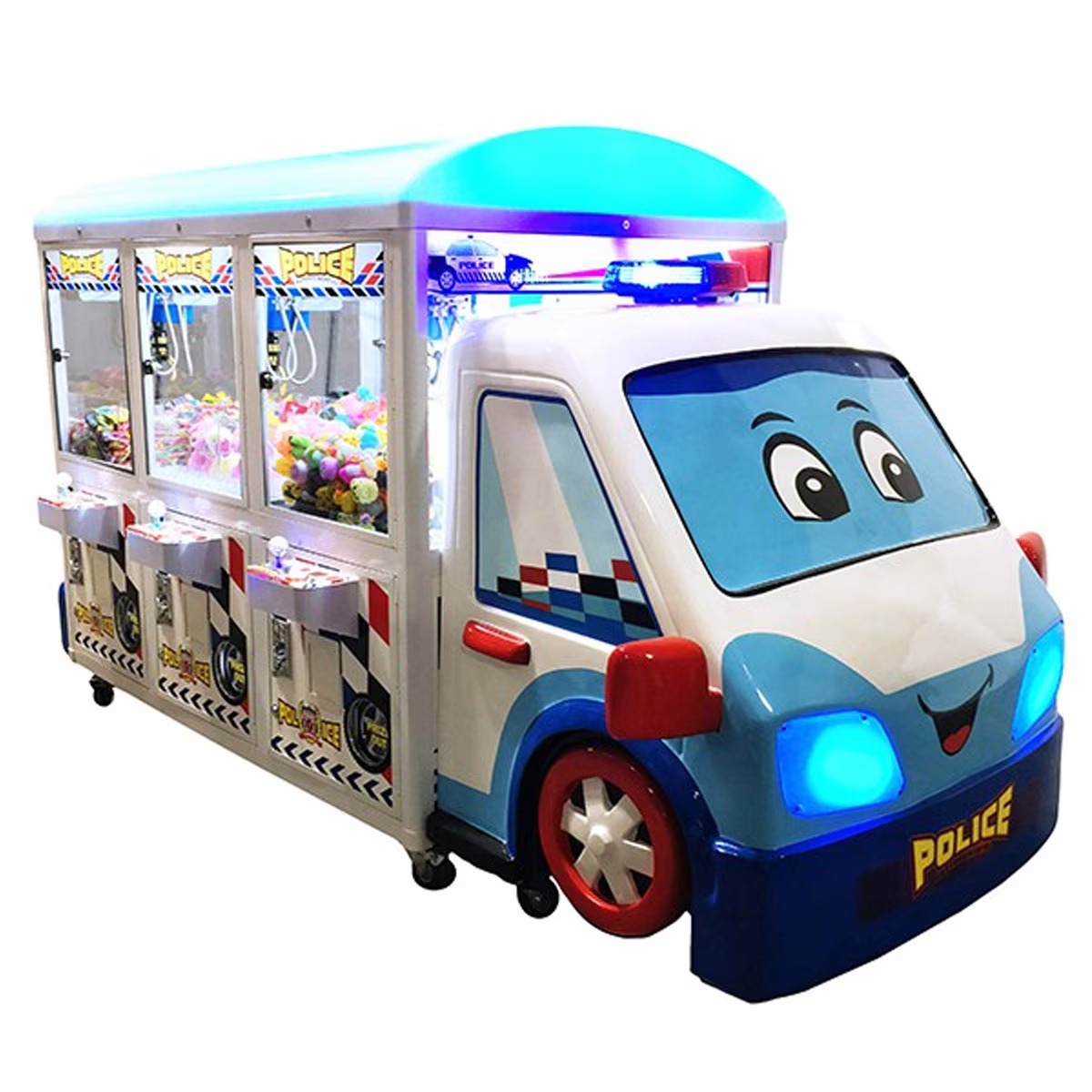 Coast to Coast Police Car Crane Claw Machine Arcade Game – 6 Player