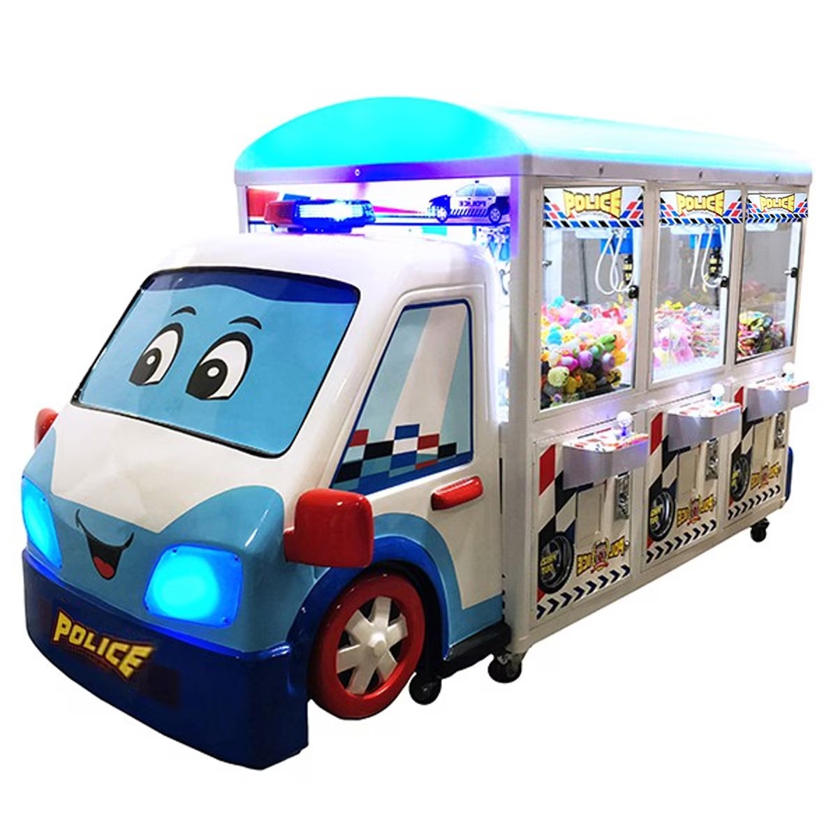 Coast to Coast Police Car Crane Claw Machine Arcade Game - 6 Player - Image 3