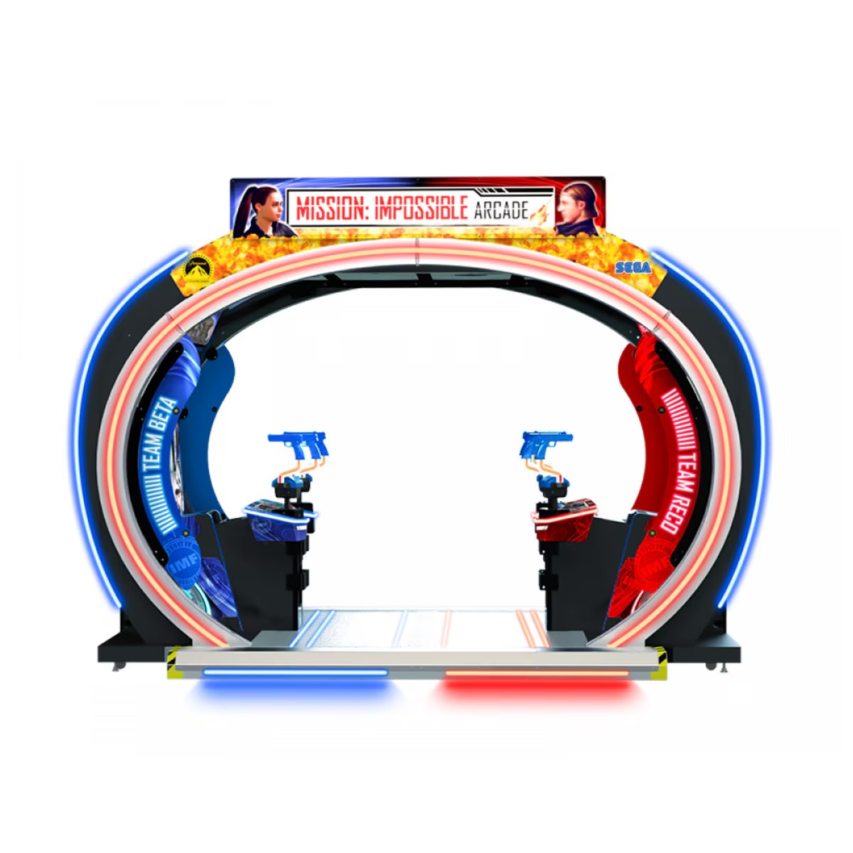 SEGA Mission Impossible Deluxe Arcade Gun Shooting Video Game - 4 Players