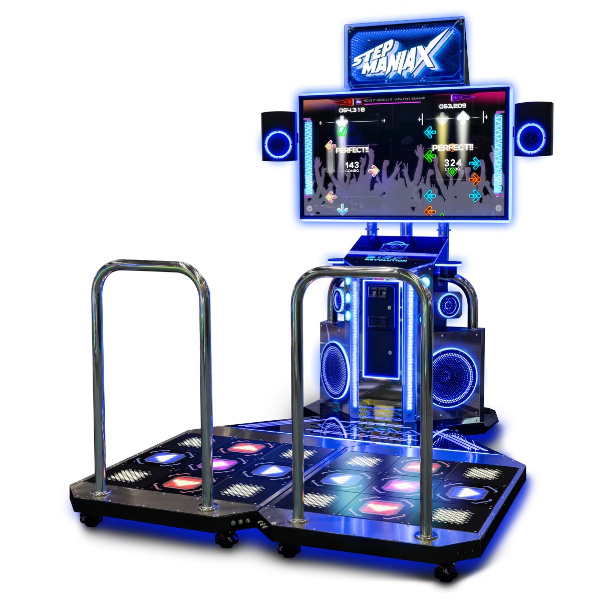 Step Revolution StepManiaX Dedicated Deluxe DX Dance Machine Arcade Game - Image 3
