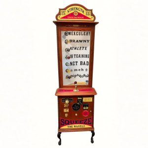 Strength Tester Nostalgic Arcade Machine With LED Sign Topper