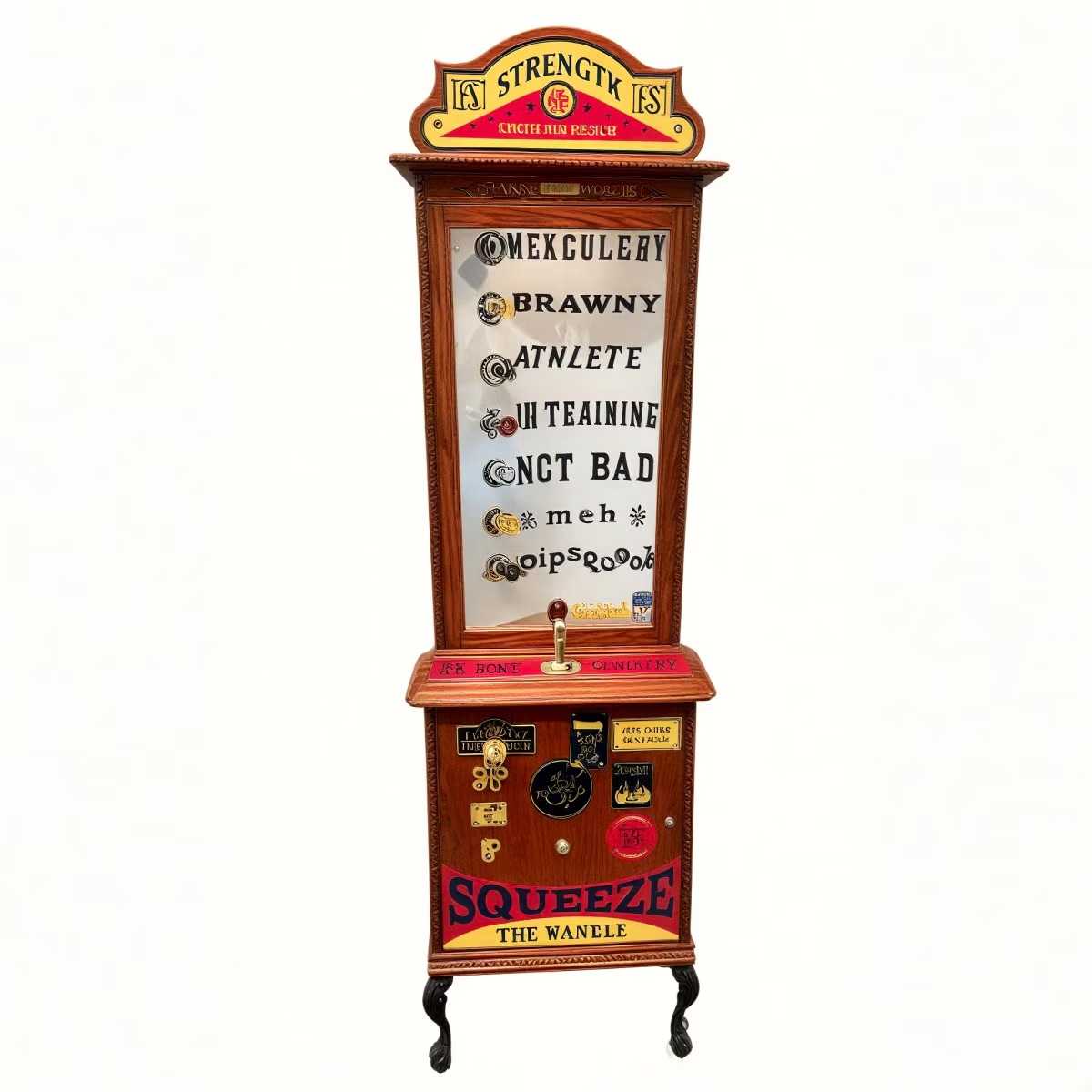 Strength Tester Nostalgic Arcade Machine With LED Sign Topper